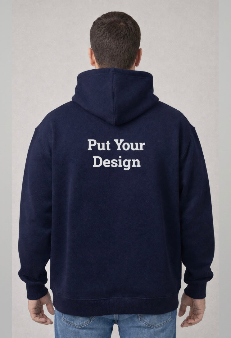 Design Your Own Premium Hoodie (Navy Blue)