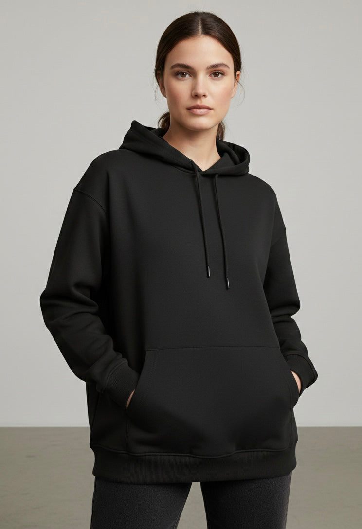 BLACK PLAIN HOODIE