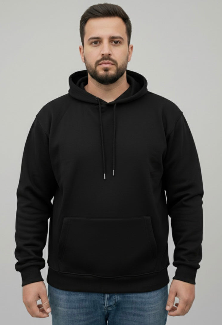 BLACK PLAIN HOODIE
